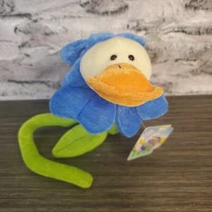 Vintage Fiesta 18" Bendable Plush Blue Flower With Duck Face 2000 - Picture 1 of 7