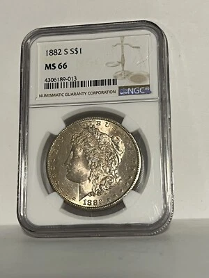 1882-S Morgan Silver Dollar Coin NGC MS 66  - Image 1 of 2