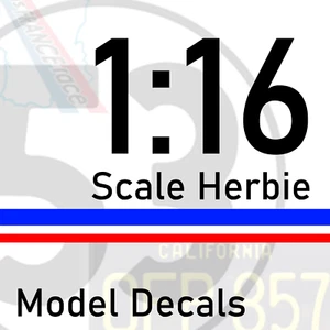 1/16 Herbie The Love Bug Decals; Movie Accurate, VW Beetle - Picture 1 of 4