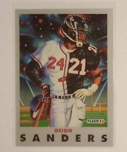 1993 Deion Sanders Fleer Card#263 Pro-Visions Football & Baseball Falcons-Braves
