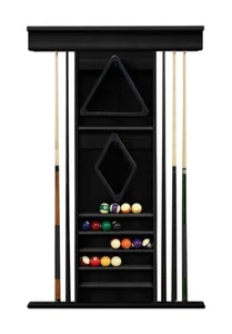 Playcraft Premium Hartholz Billard Wandregal - Schwarz - Bild 1 von 1