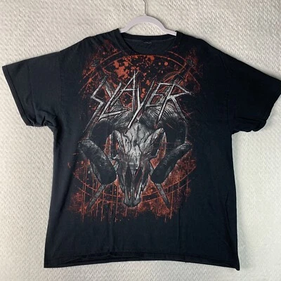 Camiseta de Colección Slayer Banda de Metal Talla XL Estampado Completo Cabeza de Cabra Sangre Foto 1 de 4
