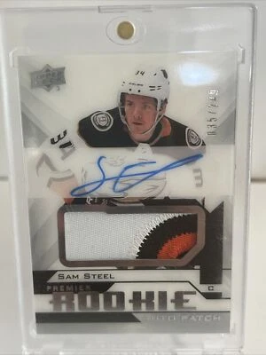 2018-19 Upper Deck Premier Acetate Sam Steel RC PATCH AUTO 35/249 - Ducks - Image 1 of 2