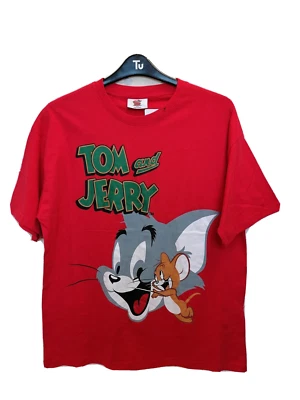 Primark size small 44" ladies short sleeve tom and jerry cartoon t shirt new - Image 1 of 4
