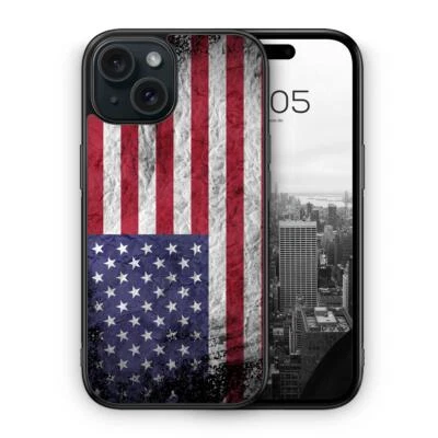 MUNIQASE USA Amerika Splash Flagge Silikon Hülle für z.B. iPhone 12 13 14 15 16,Plus Pro