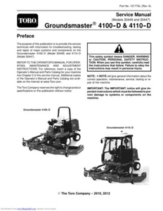 Toro Groundsmaster 4100-D 4110-D | Mailed CD - Picture 1 of 8