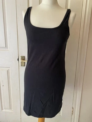 Primark Ladies Longline Vest Dress Black Size 12/14 Stretch - Image 1 of 4
