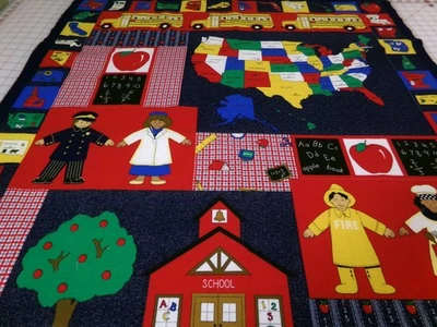 1996 Fabric Traditions Quilt Fabric Panel. School print #2399. SEEnote. S25-1085 - Image 1 of 4