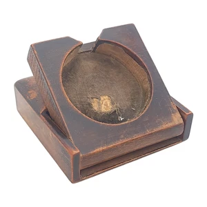 Antique Wooden Pocket Watch Display Box Holder Case Vintage Carved Design c1890 - Picture 1 of 12