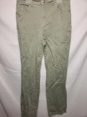 Pantalones de mezclilla para mujer Gloria Vanderbilt 8P verde AMANDA pierna recta retro  Foto 1 de 4