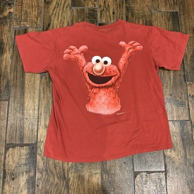 Camiseta Elmo Monster Wear Vintage Plaza Sésamo Talla Extra Grande Doble Cara Foto 1 de 4