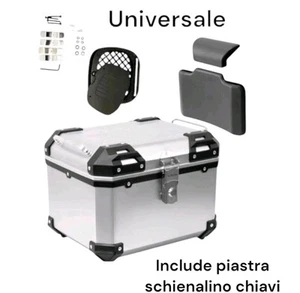 BAULETTO TOPCASE IN ABS 30L VALIGIA CON PIASTRA UNIVERSALE MOTO SCOOTER - Imagen 1 de 10