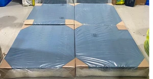 HYPNOS SHALLOW HARD TOP DIVAN 180X200 6ft SUPER KING IN BROOKLYN DENIM RRP £970 - Picture 1 of 7