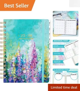 2025-2028 Elegante Planner Mensile - 3 Copertine Flessibili, Disegno Pittura ad Olio - Foto 1 di 11