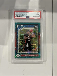 Michael Penix Jr Optic Rated Rookie Teal Velocity (SP) PSA 9 - Picture 1 of 2