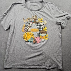 Simply Southern Happy Fall Shirt Damen XXL grau Pumpkin Spice - Bild 1 von 6