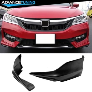 Fits 16-17 Honda Accord Sedan HFP Front Bumper Lip Splitters Winglets Canards PU - Picture 1 of 4