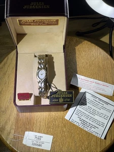 Reloj Pulsera Mujer Vintage JULES JURGENSEN 753 Tono Dorado Plateado Nuevo En Caja - Imagen 1 de 11