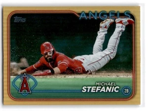 2024 Topps Update Gold Rainbow Foil Michael Stefanic Los Angeles Angels #US219 - Picture 1 of 2