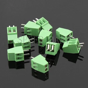 10 pz 2 poli/2 pin 2,54 mm 0,1"" PCB connettore blocco morsetto vite universale - Foto 1 di 5