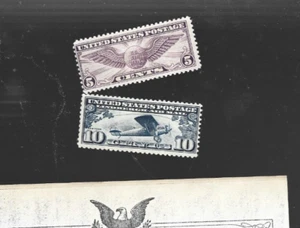 US #C10, C12 MLH CV $16.50 - Picture 1 of 1