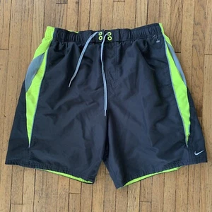 NIKE Board Swim Shorts Lined Mens XL w/ Pockets Trunks Gray Green - Picture 1 of 6
