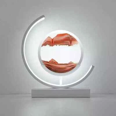 LARGE Moving Sand Art Picture Decor 3D Deep Sea Sandscape Liquid Motion Led Lamp - Image 1 of 4