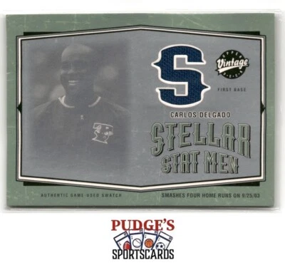 Carlos Delgado 2004 Upper Deck Vintage Stellar Stat Men Jerseys #SSM-21 - K2606 - Image 1 of 2