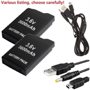 Battery + 2in1 Cable charger for Sony PSP 1000 1001 1002 1003 1004 1005 PSP-110 - Picture 1 of 35