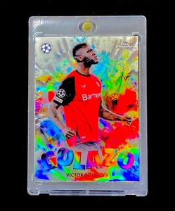 VICTOR BONIFACE COLOR BLAST REFRACTOR HOLO SP Topps Chrome Insert - LEVERKUSEN - Picture 1 of 5