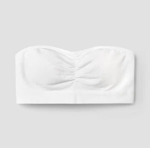 New! Cat & Jack Girls' Padded Seamless Bandeau Bra White XL - Picture 1 of 5