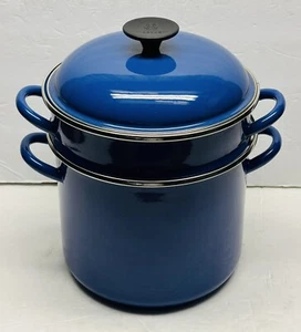 Le Creuset Blue Enamel Steamer Pot - Picture 1 of 15
