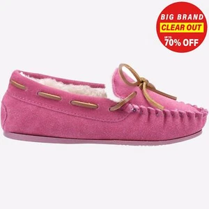 Hush Puppies Addison MEMORY FOAM Junior Childs Slippers Pink - Picture 1 of 4