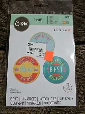 Sizzix Thinlits You're the Best 18pc set #665187 Retail $25.99 by Jenna Rushfort - Image 1 of 3
