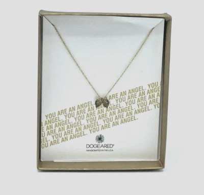 Collar colgante de ángel de la guarda de ley sumergido en oro Dogeared talla única 1507 Foto 1 de 2