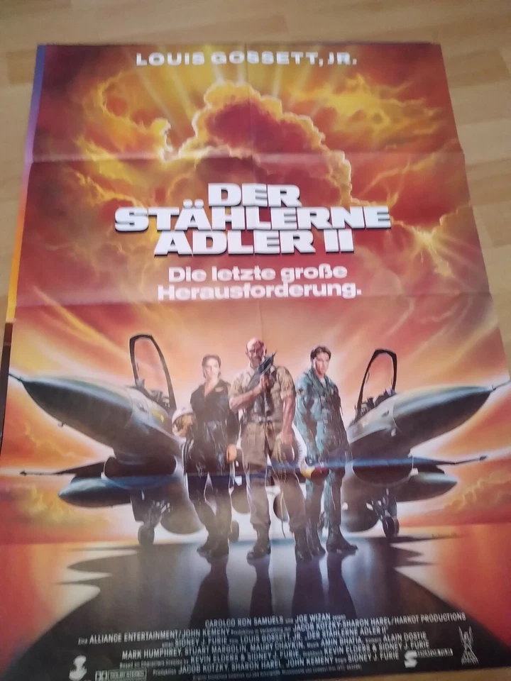 Filmplakat-Rarität 70er & 80er: DER STÄHLERNE ADLER 2 (59 X 84 cm)   A1 gefaltet - Bild 1 von 1