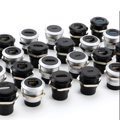 1 Ports USB 3 2 Type-C Extension AUX Flush Mount Car Panel Mount Connector Lot - Image 1 of 4