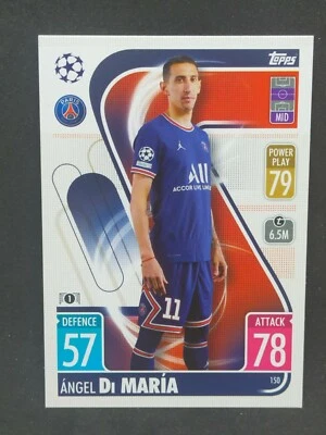 Angel Di Maria n°150 Paris Saint Germain TOPPS MATCH ATTAX CHAMPIONS LEAGUE 2022 - Photo 1/2