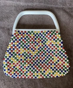 Vintage J by Bead Geldbörse Made in USA ~ 1960ERer  Netz gefüttert. Kunststoffgriffe. - Bild 1 von 19