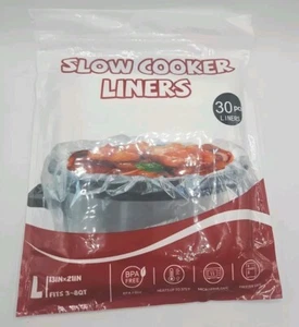 Slow Cooker Liners (30 Liners), 13" × 21" Crock Pot Liners Fit 3-8 Qts. SEALED - Picture 1 of 3