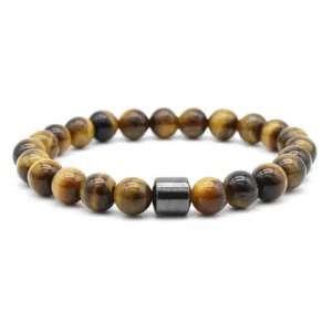 Armband Tigerauge Hämatit Perlen Perlenarmband Glücksarmband Damen Herren - Bild 1 von 1