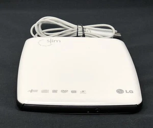 LG External Drive Super Multi DVD Rewriter GP08NU10 8x Slim Portable White - Picture 1 of 6