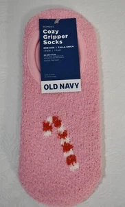 Old Navy Cozy  Gripper Socks Candy Canes Christmas   Women's New - Picture 1 of 5
