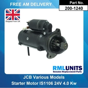 Starter Motor For JCB IS1106 320/A9080 320/09453 320/09347 320/09023 320/09033 - Picture 1 of 5