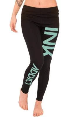 Nuevo Inkaddict Mujer Tinta Purpurina Leggings Negro / Mint SMALL-2XLARGE - Imagen 1 de 2