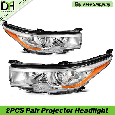 2PCS/PAIR Projector Headlights Assembly For Toyota Highlander Limited 2014-2016 Foto 1 de 4