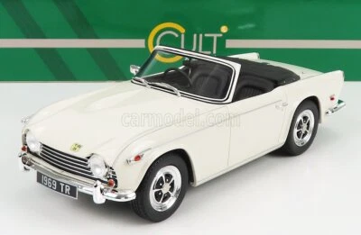 MODELLINO AUTO STATICO TRIUMPH TR5 SPIDER 1967 BIANCO MODELLISMO SCALA 1/18 - Immagine 1 di 4