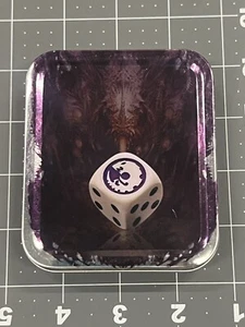 Bespoke Tyranid 10 Dice with Tin Warhammer  40k  OOP off-white and purple - Picture 1 of 9