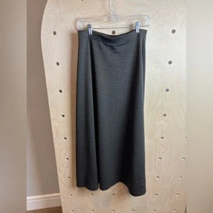 Margaret O’Leary Charcoal Gray Merino Wool Maxi Skirt Medium - Picture 1 of 4