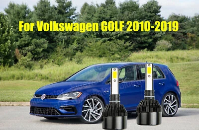 LED For VW GOLF 2010-2019 Headlight Kit H7 6000K White CREE Bulbs Low Beam - Image 1 of 4